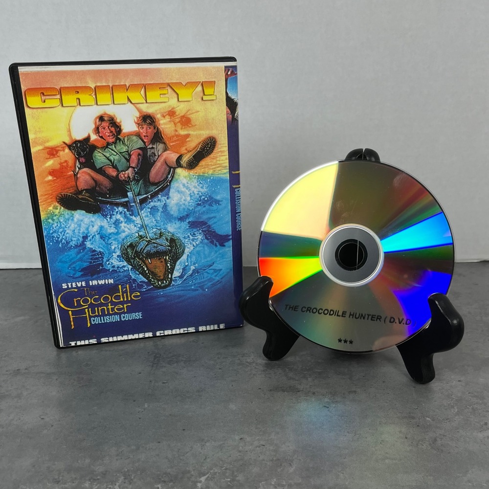 Steve‎ Irwin The Crocodile Hunter Collision Course DVD Movie Disc & Case EUC